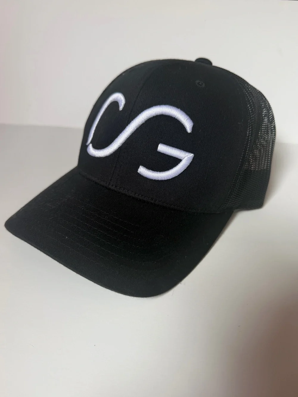 Corey Griffin Black Solid Mesh Back Adjustable Trucker Hat